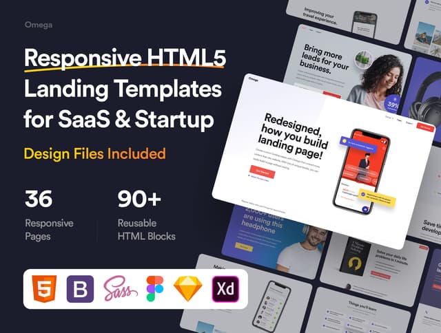 Omega - Bootstrap Landing Templates