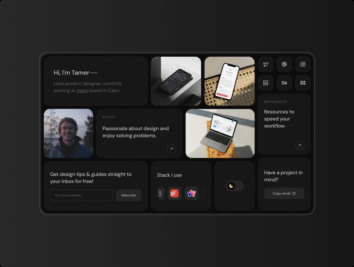 BentoX – Personal Portfolio