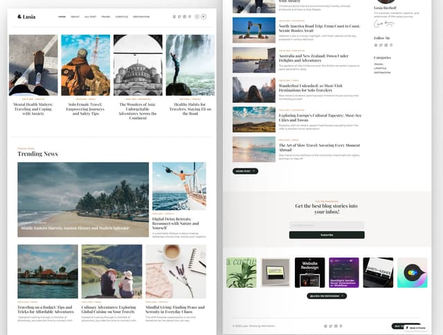 Lusia - Framer Template for Personal Blog & Magazine Website