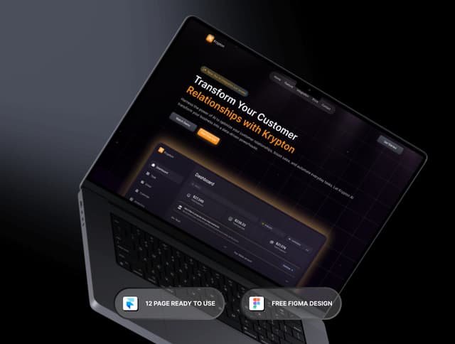 Krypton - Landing Page SaaS CRM