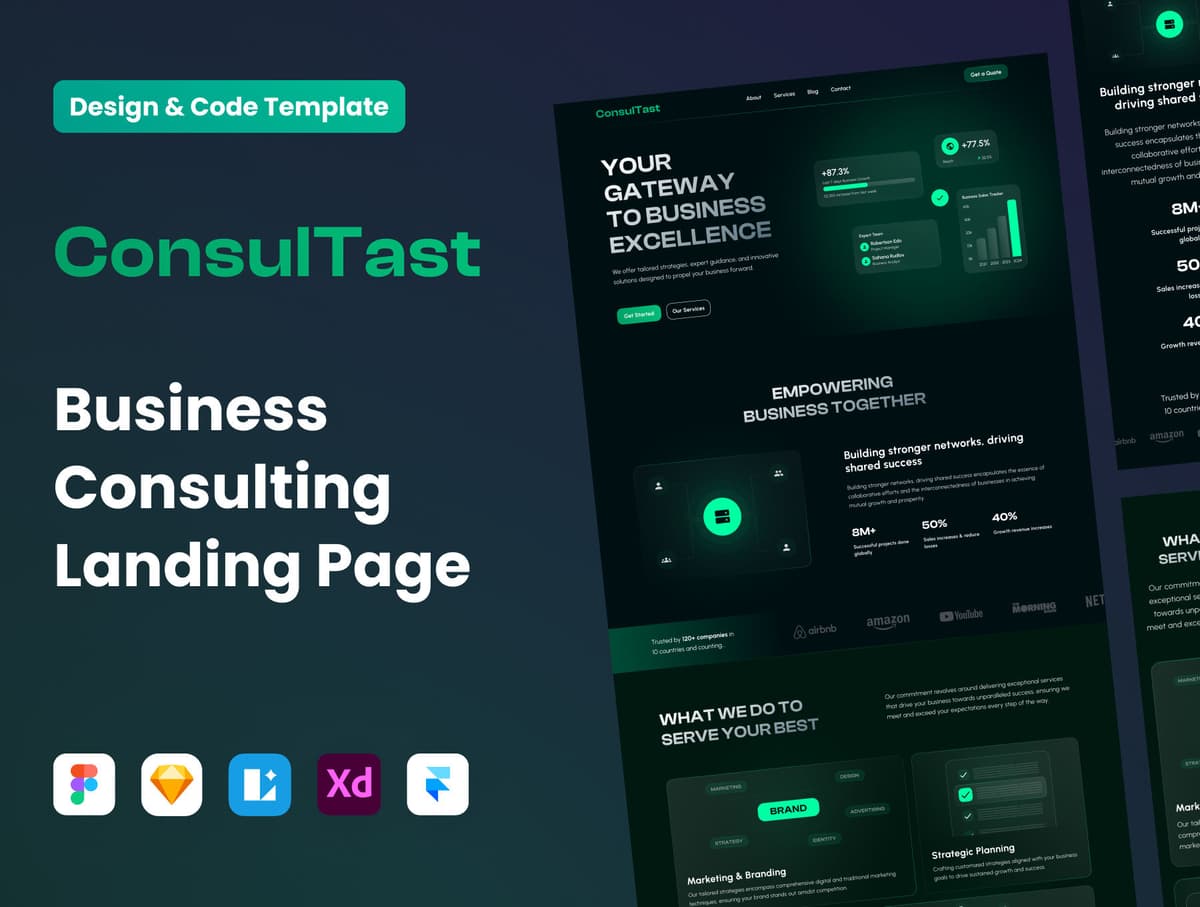ConsulTast - Business Consulting Landing Page