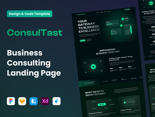 ConsulTast - Business Consulting Landing Page