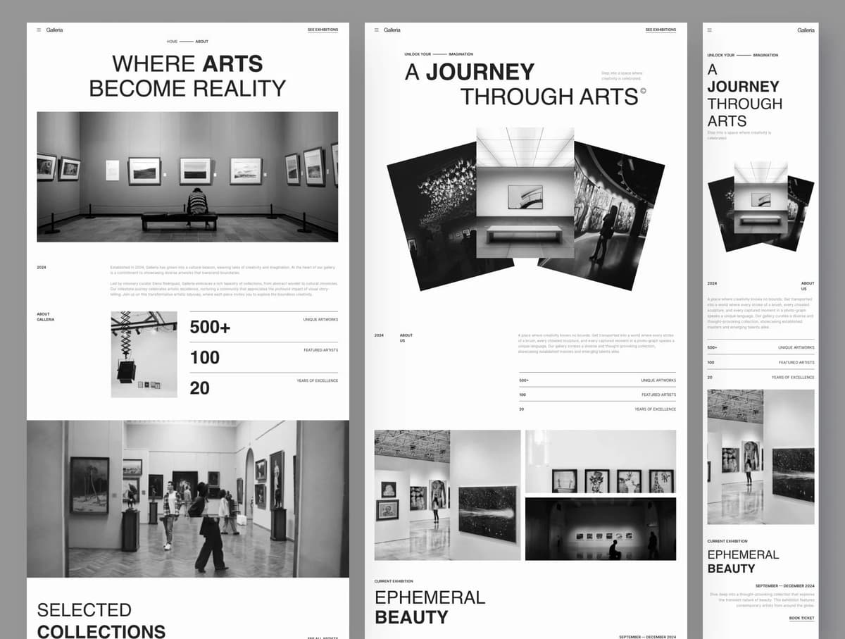 Galleria - Minimalist Art Exhibition