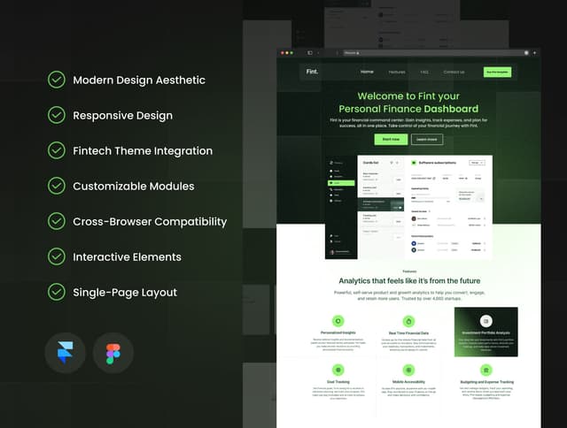 Fint - Modern Finance Landing Page