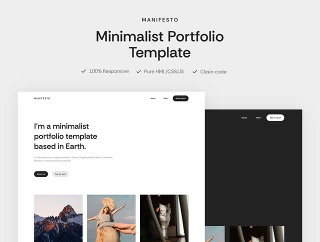 Manifesto | A minimalist portfolio template
