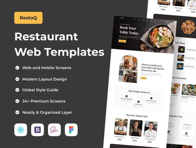 RestoQ - Restaurant Web Templates