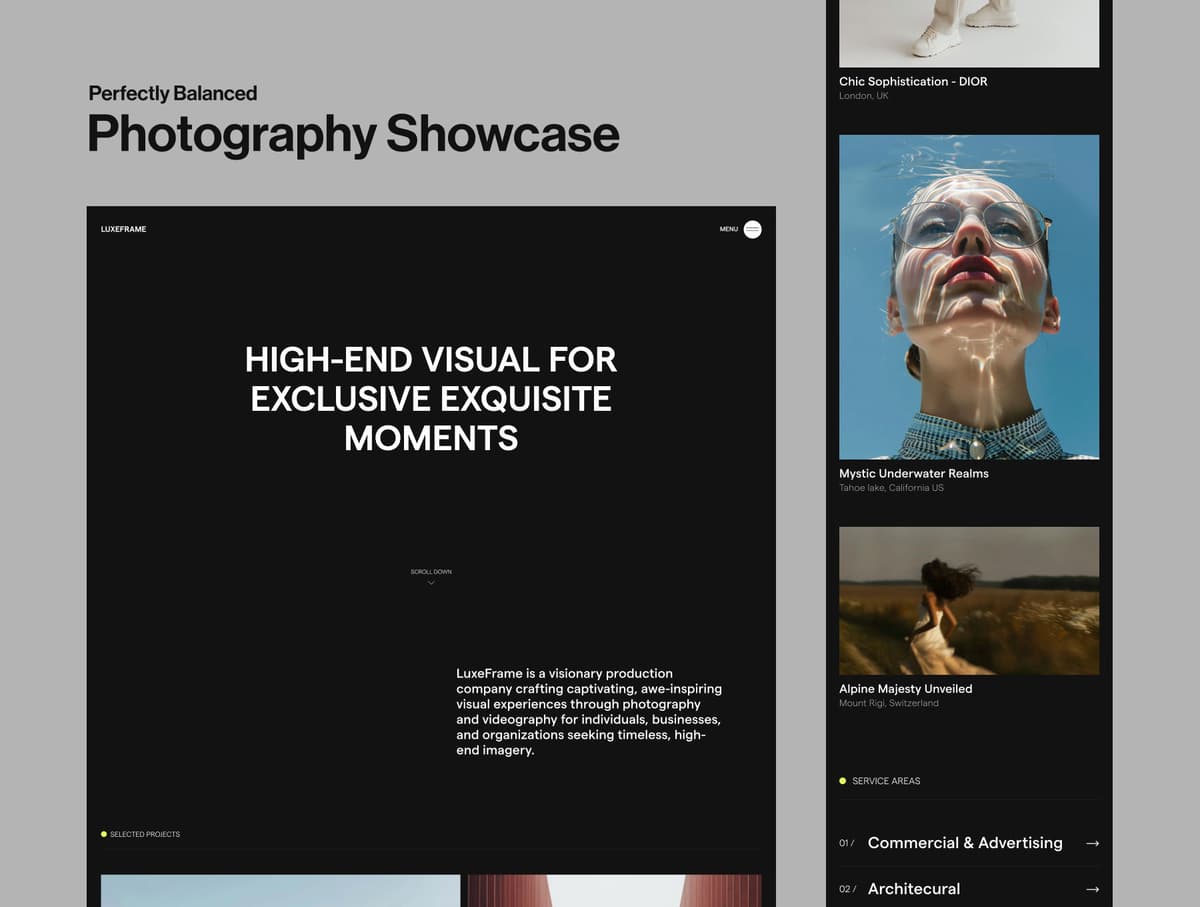 Photography Showcase Coded Website