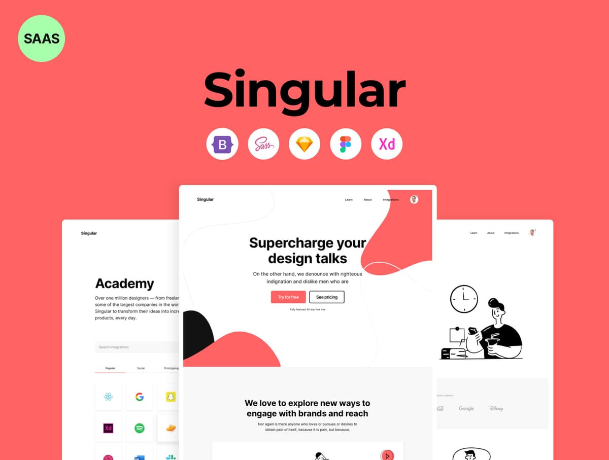 Singular SAAS Template for Bootstrap 5