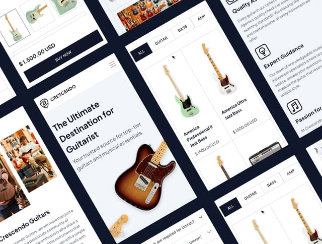 Crescendo – Guitar Store Ecommerce