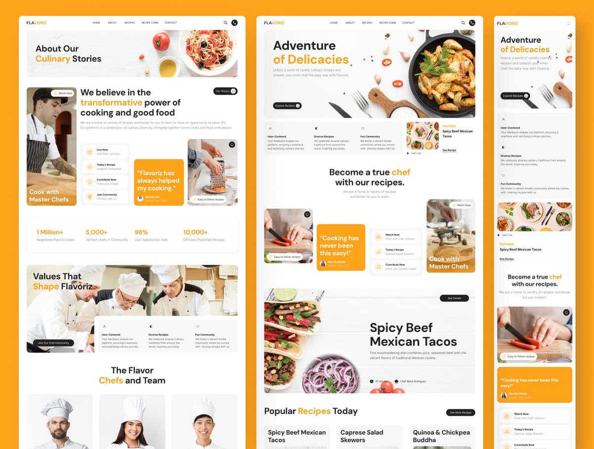 Flavoriz - Food Recipes Website