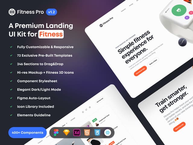 Fitness Pro: Website UI Kit