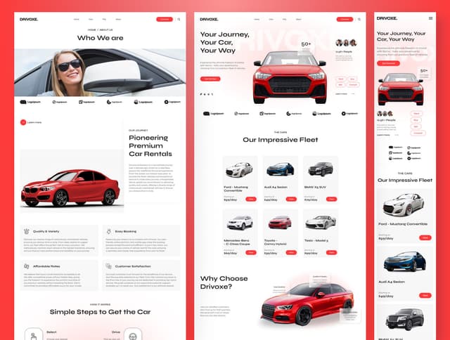 Drivoxe - Car Rental Website