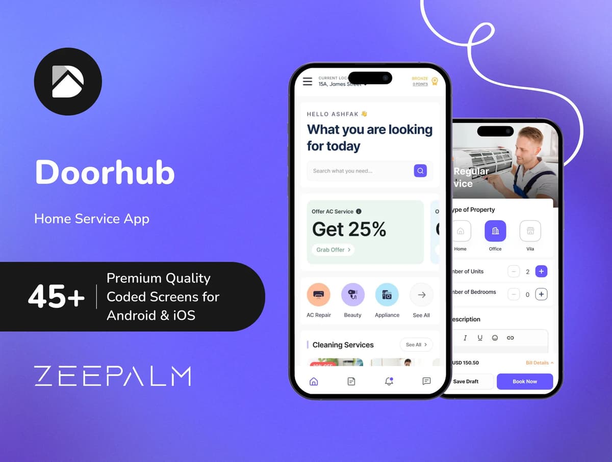 Door Hub - Home Service App Flutter UI