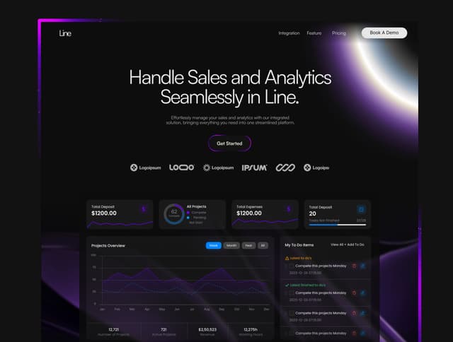 LINE - SaaS Landing Page
