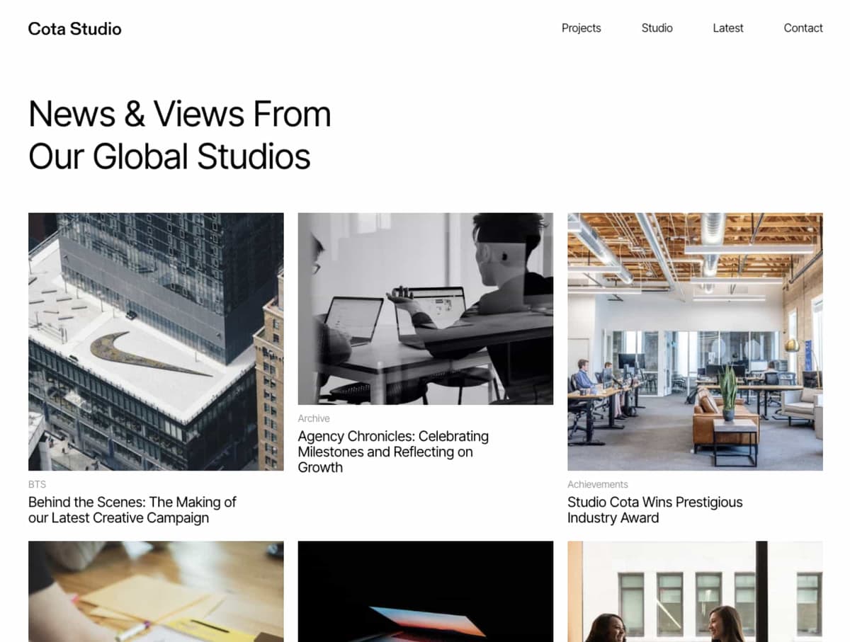Cota Studio - Creative Portfolio