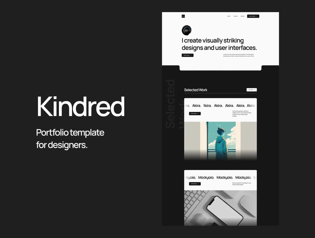 Kindred - Fully Functional Framer Portfolio