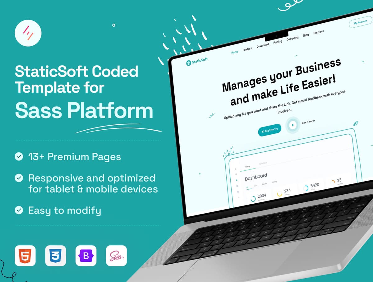 StaticSoft- Saas Platform Website