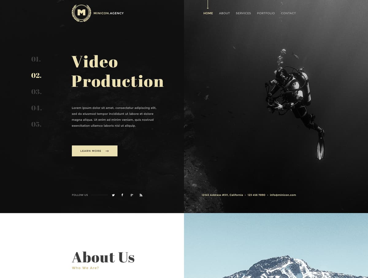 Minicon - Minimal HTMl and PSD