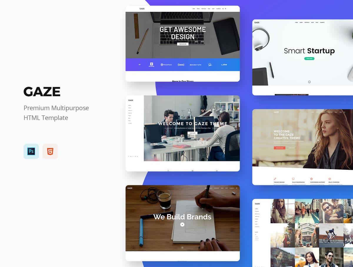 Gaze - Multi Concept HTML