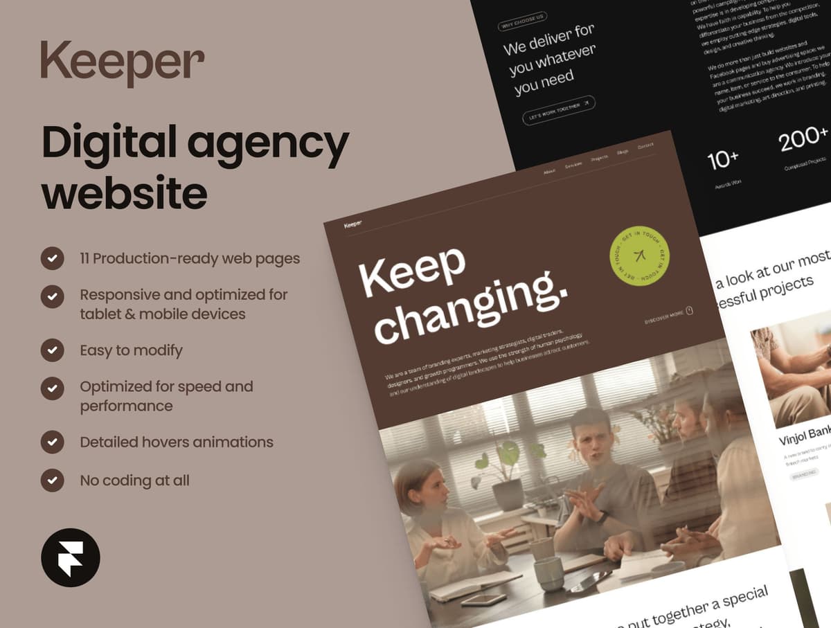 Keeper - Digital agency website for