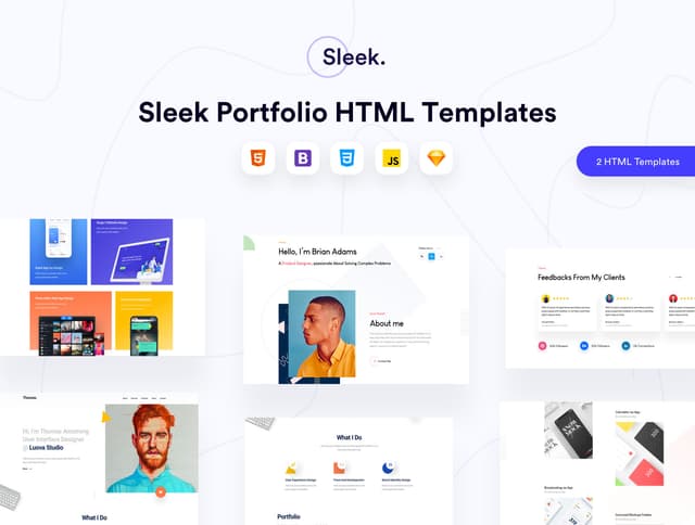 Sleek Portfolio HTML
